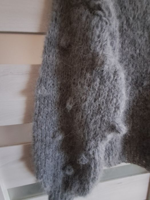 Puszysty sweter Alpaka  z Merino. Handmade.