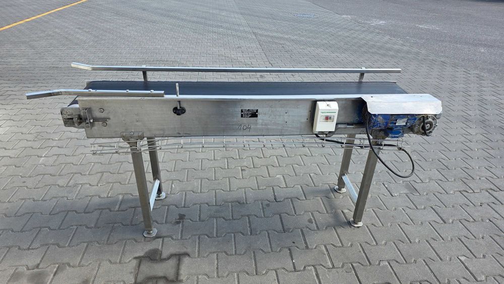 Taśmociąg prosty, przenośnik taśmowy płaski 170 x 30 cm