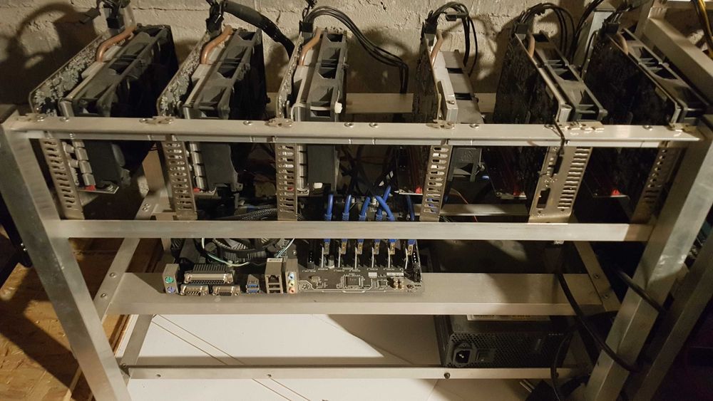 Serwer koparka kryptowalut 6x geforce p 106 ( 1060 )