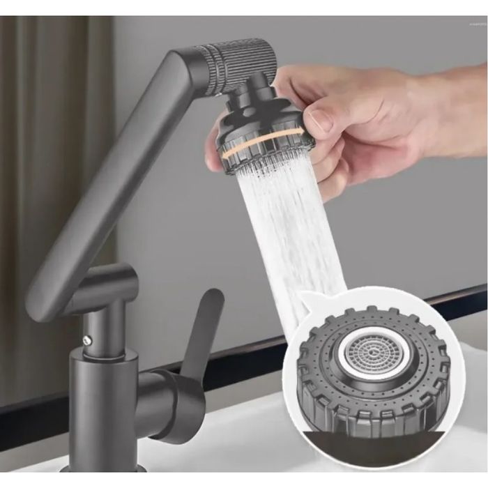 Поворотный смеситель трансформер для ванной комнаты и кухни.