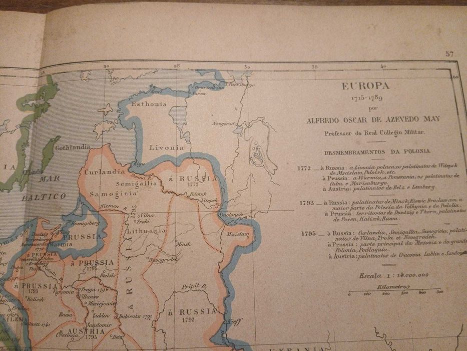 Mapa Europa 1715-1789 (Final do Séc XIX, Início Séc. XX)