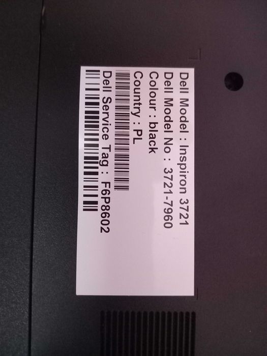 laptop dell inspiron 3721 uszkodzony