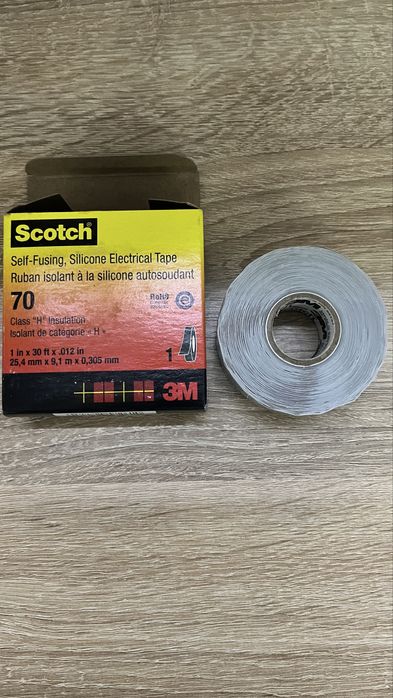 Изоляционная лента 3М Scotch 70,самослипающаяся селиконтвая резиновая