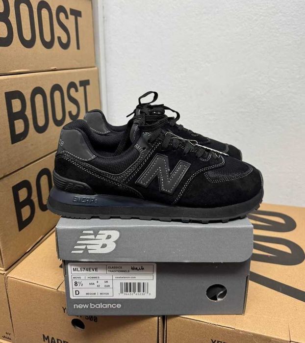 !SALE! New Balance 574 Triple Black 36 37 38 39 40 41 42 43 44 45 нб