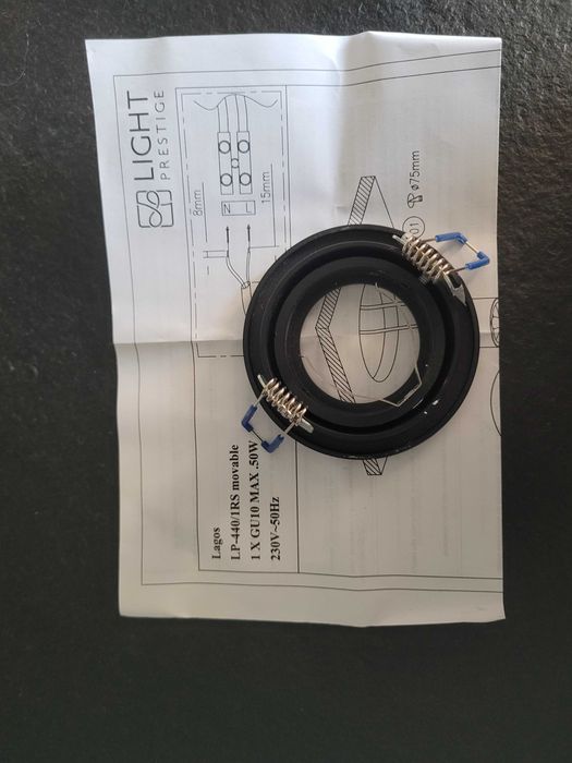 Oczko/halogen/oprawa dekoracyjna Lagos Light Prestige czarne