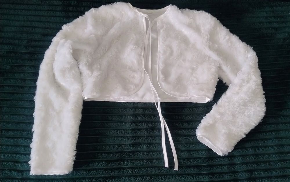 Bolerko dziewczęce białe idealne na komunię