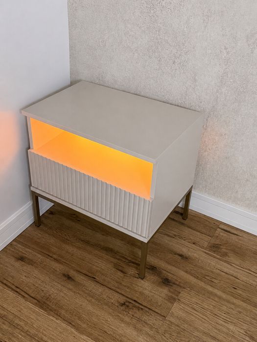 Szafka Nocna Sento S54 Led Kaszmir / Lamela