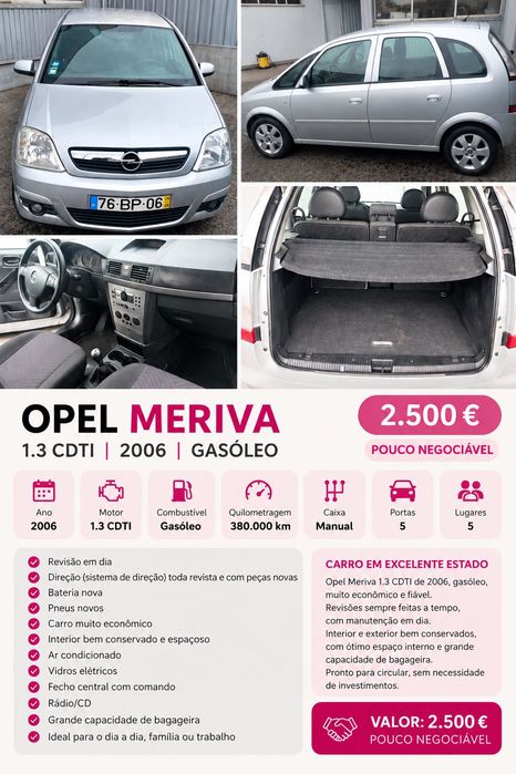 Carro Opel Meriva 2006