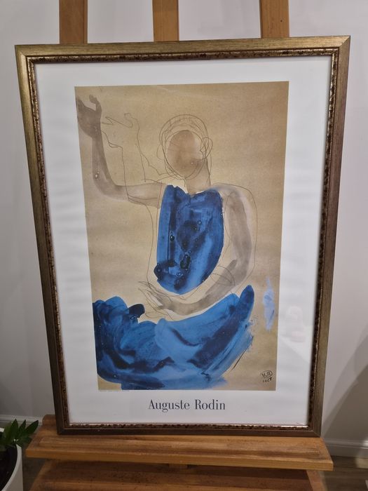 Grafika plakat Auguste Rodin vintage
