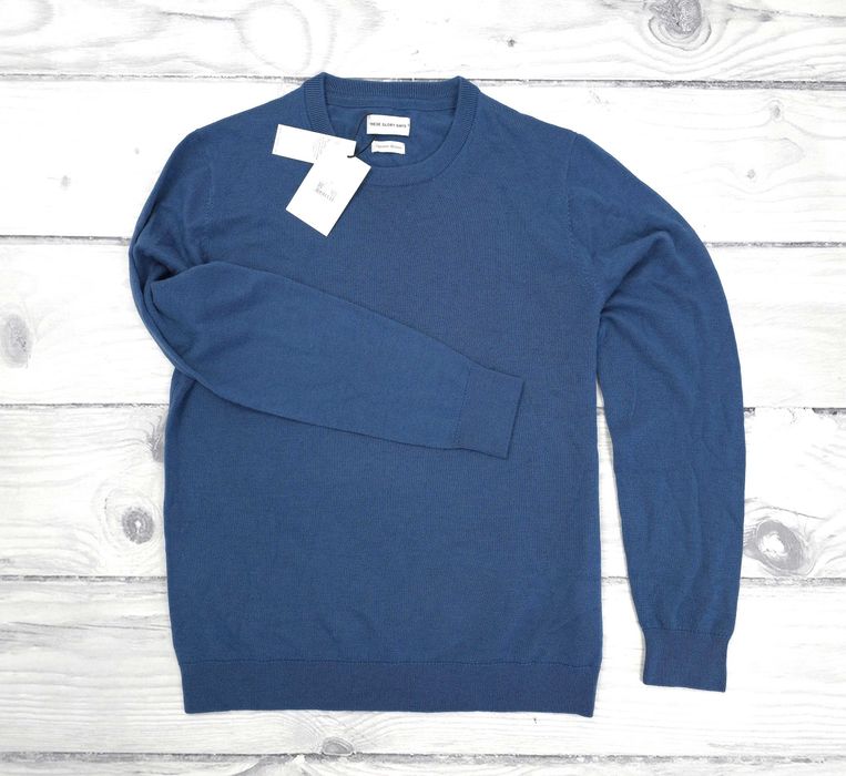 THESE GLORY DAYS T Leon Round Neck 100% Merino Wool Męski Sweter M