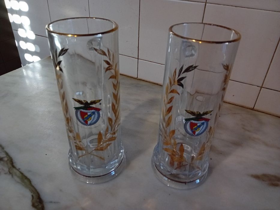 Conjunto de 2 Canecas Antigas Benfica