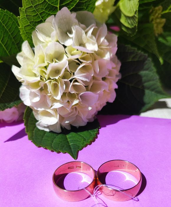 Obrączki nowe 583 rozmiar 20,5 + 18,5 ~ 11,20 g szer. 8mm