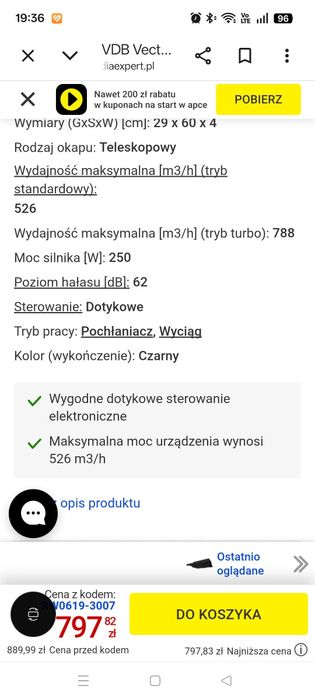 Sprzedam nowy okap.