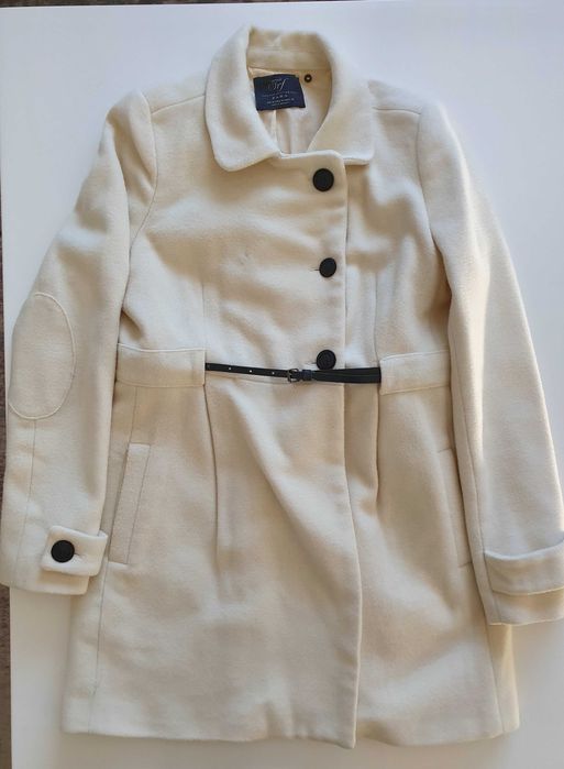 Płaszczyk damski krótki , ecru, Zara, rozm.M