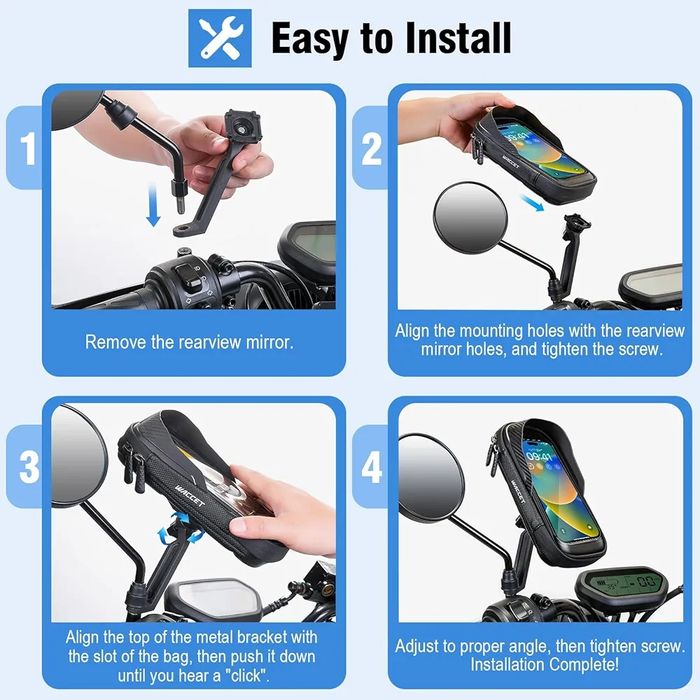 Водонепроникний тримач для телефону для мотоцикла, велосипеда