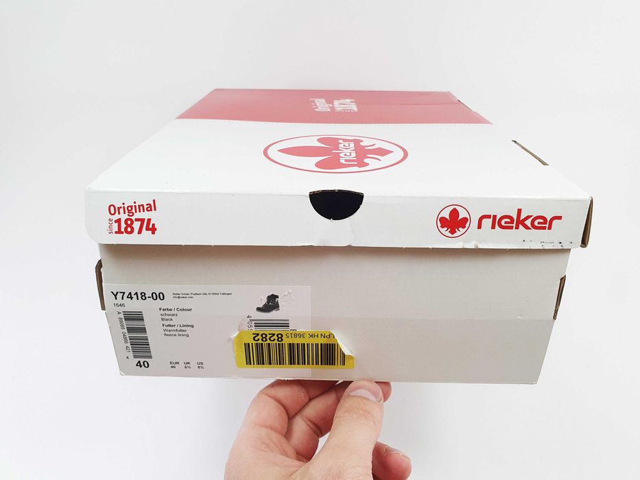 Жіночі черевики Rieker 40 25.5 см 9 US чорні