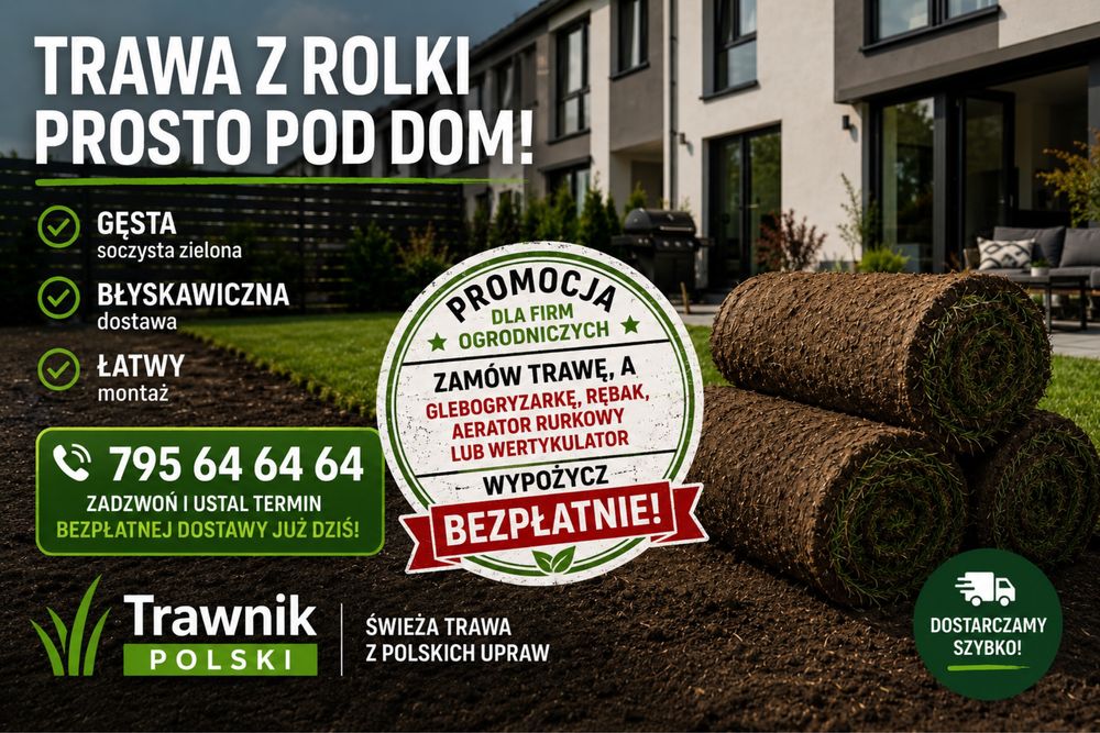 Trawa w rolce, trawa z rolki, trawa, TRAWNIK POLSKI