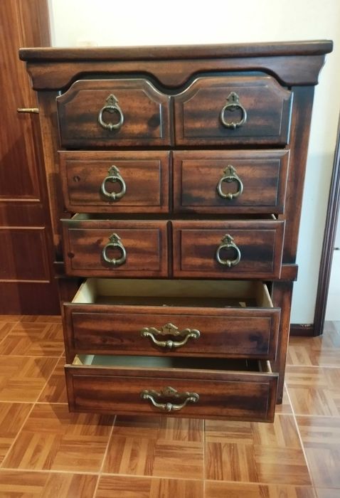 Conjunto de dois moveis vintage em madeira