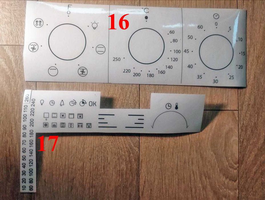 Наклейка для духовки, символы духового шкафа Candy или Gorenje