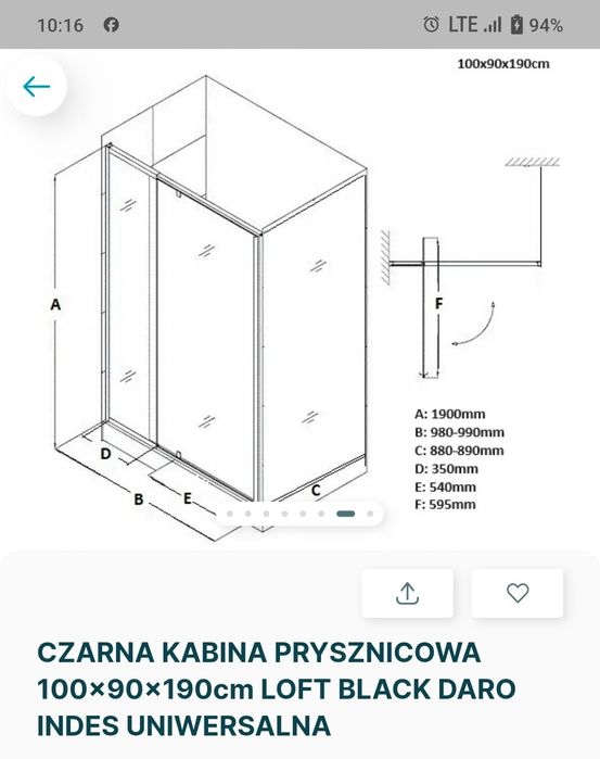 Drzwi do kabiny prysznicowej