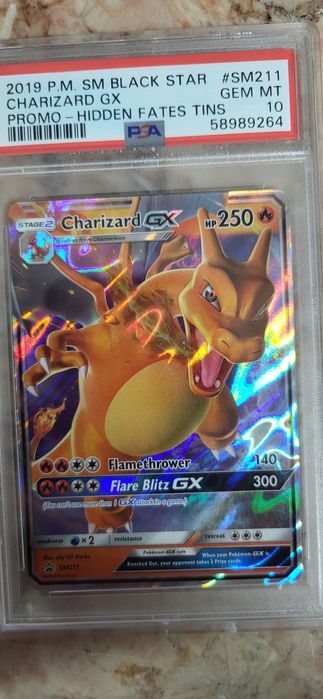 Charizard GX Slab PSA 10 english SM211