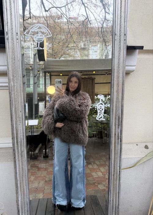 Шуба Zara під ламу