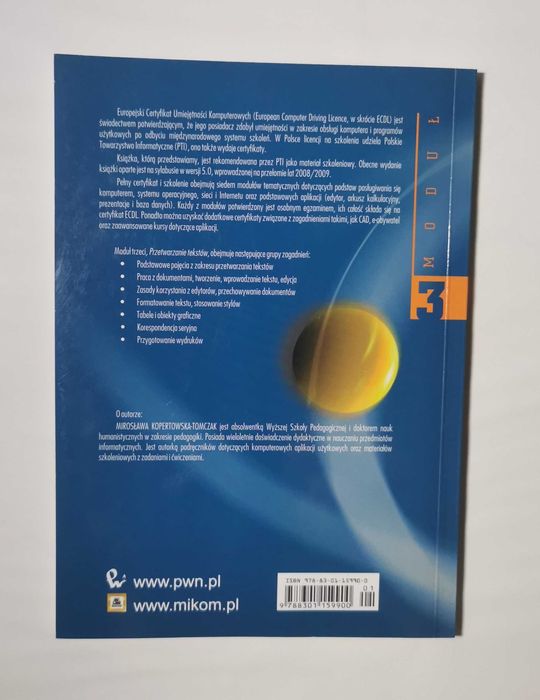 ECDL. Moduł 3. Przetwarzanie tekstów