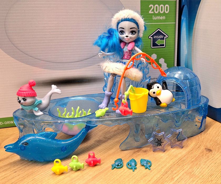 Enchantimals Zestaw Zimowe Wędkowanie Lalka Foka Pingwin