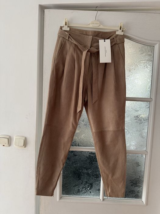 Nowe skorzane spodnie Copenhagen Muse roz S