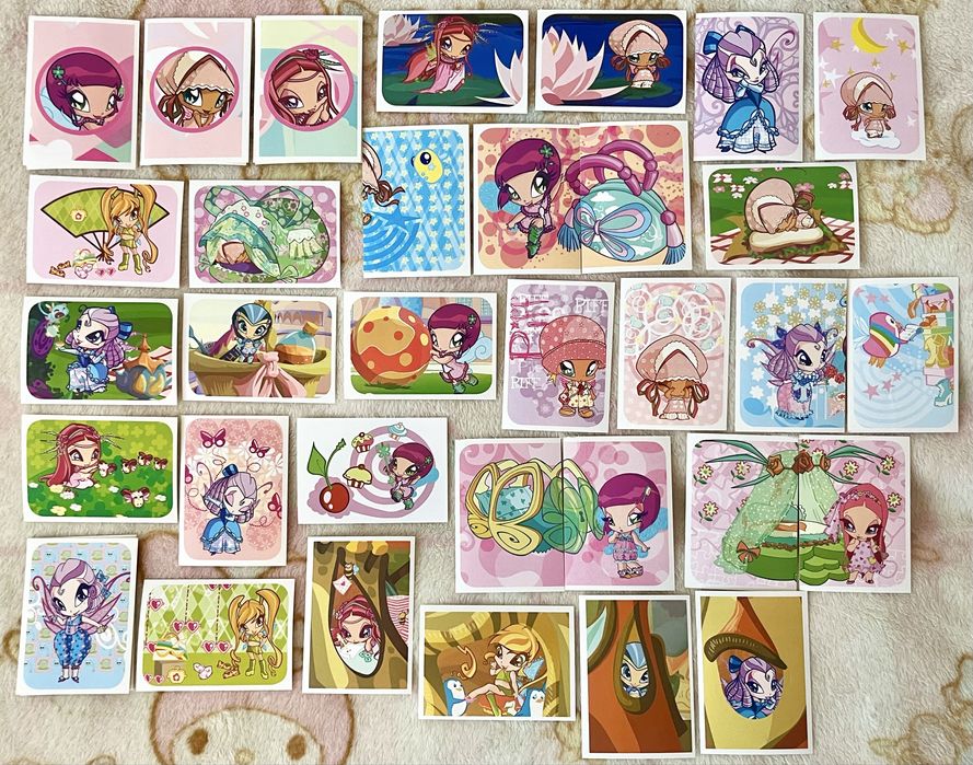 Наліпки паніні до альбому Піксі Вінкс 2008 року Pixie Winx panini