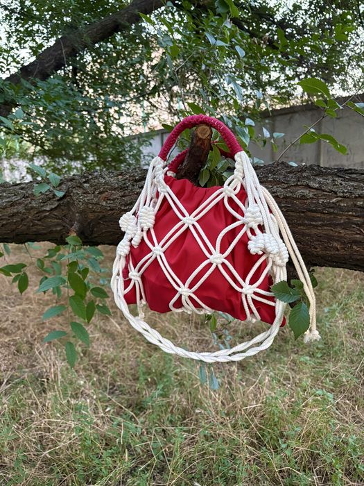 Сумку Авоська макраме