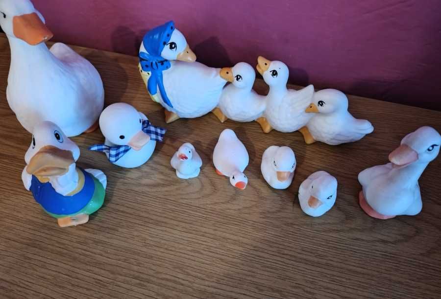 Figurki kaczek 8 sztuk