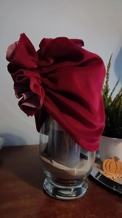 Turban z dzianiny welurowej nowy