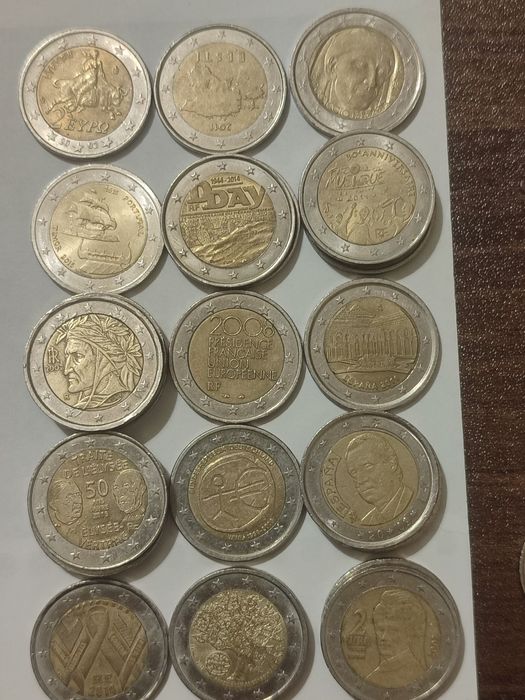 Moedas raras 2€, 1 e 2 cêntimos