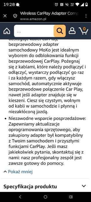 Adapter CarPlay nowy