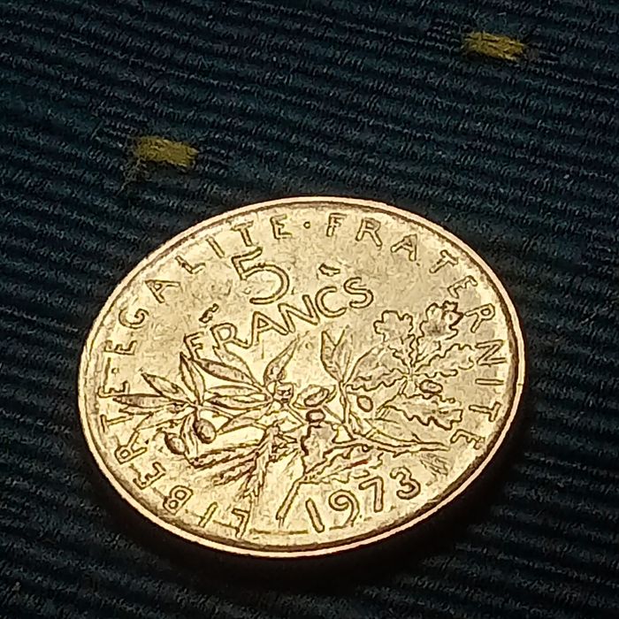 moeda 5 francos franceses