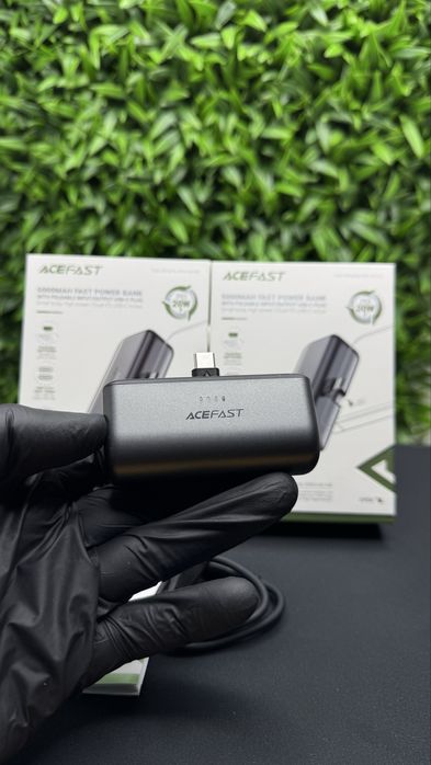 Качесвенный не большой павербанк 5000 mAh 20w PD QC Acefast гарантия
