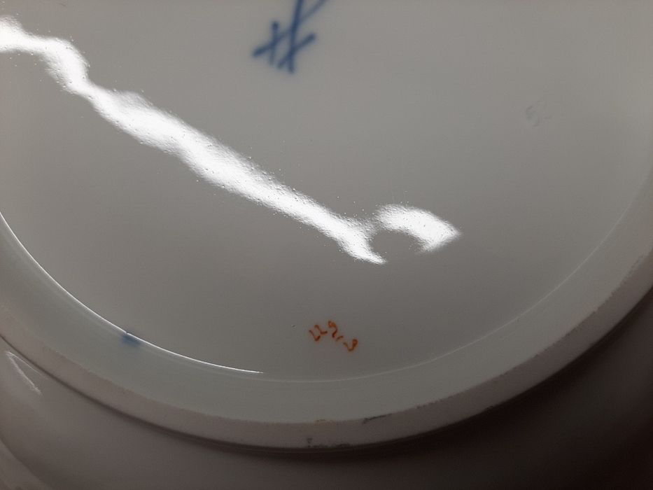 Miśnia MEISSEN złocona patera talerz relief zabytek