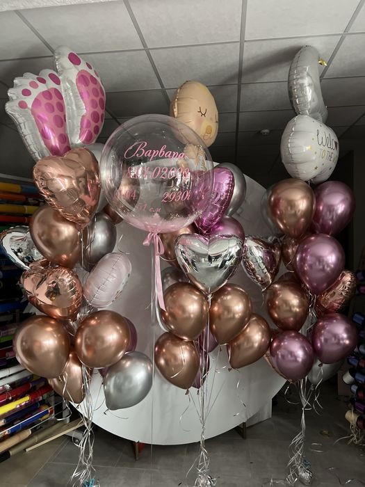 Гелеві кульки | виписка з пологового | шары на выписку с роддома |