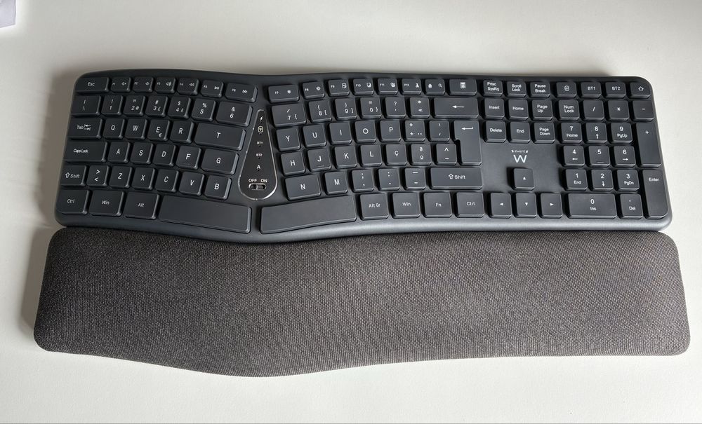 Teclado Ewent EW3290 Ergonómico Bluetooth 2.4Ghz Preto