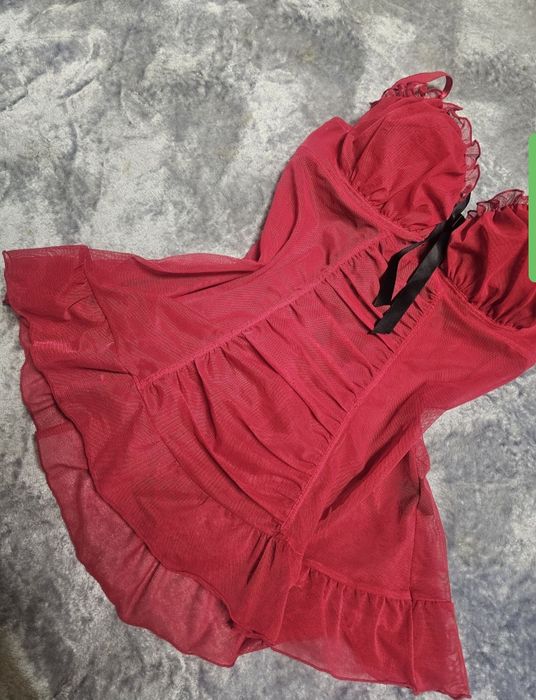 Звабливий пенюар la senza червоний красный женский жіночий