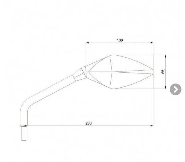 Lusterka motocyklowe Barracuda Street