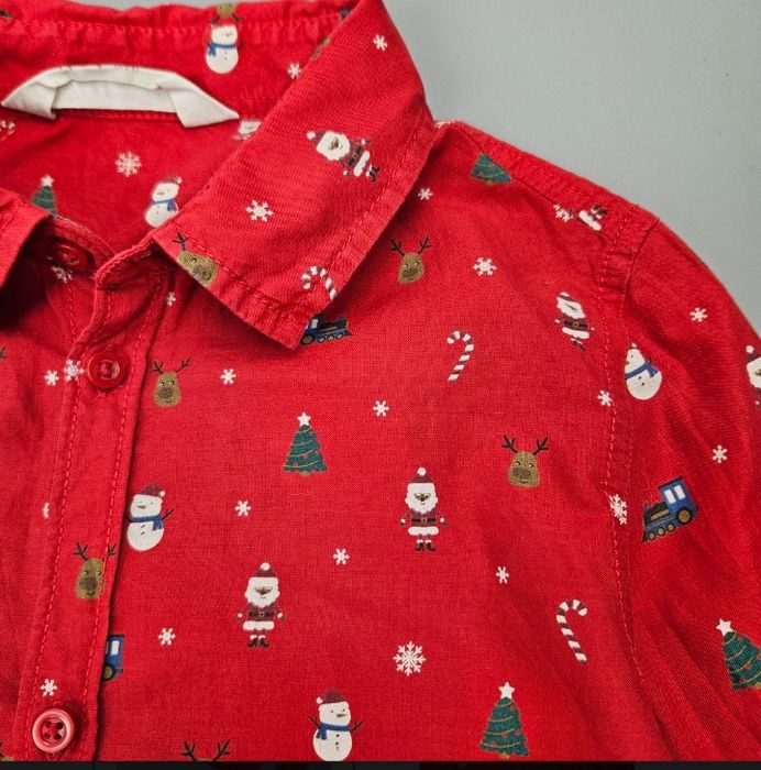 Czerwona koszula Świąteczna H&M