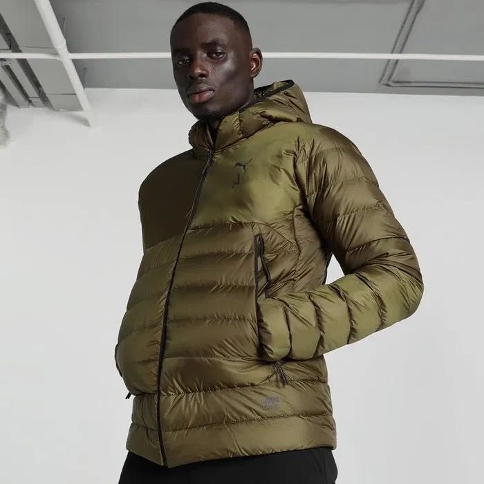 НОВИЙ PUMA L ОРИГІНАЛ ПУХОВИК чоловічий зелений олива демі 52257162