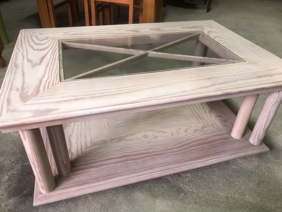 Mesa de centro decape rosa