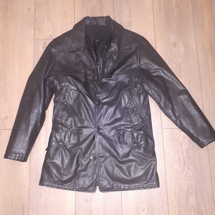 Casaco de pele preto L