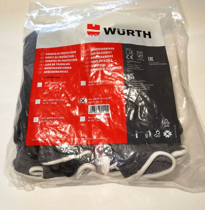 Рукавички, перчатки робочі Würth,Asatex