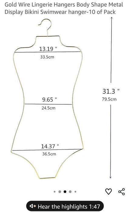 conjunto de cabides (body/roupa interior/roupa de banho)