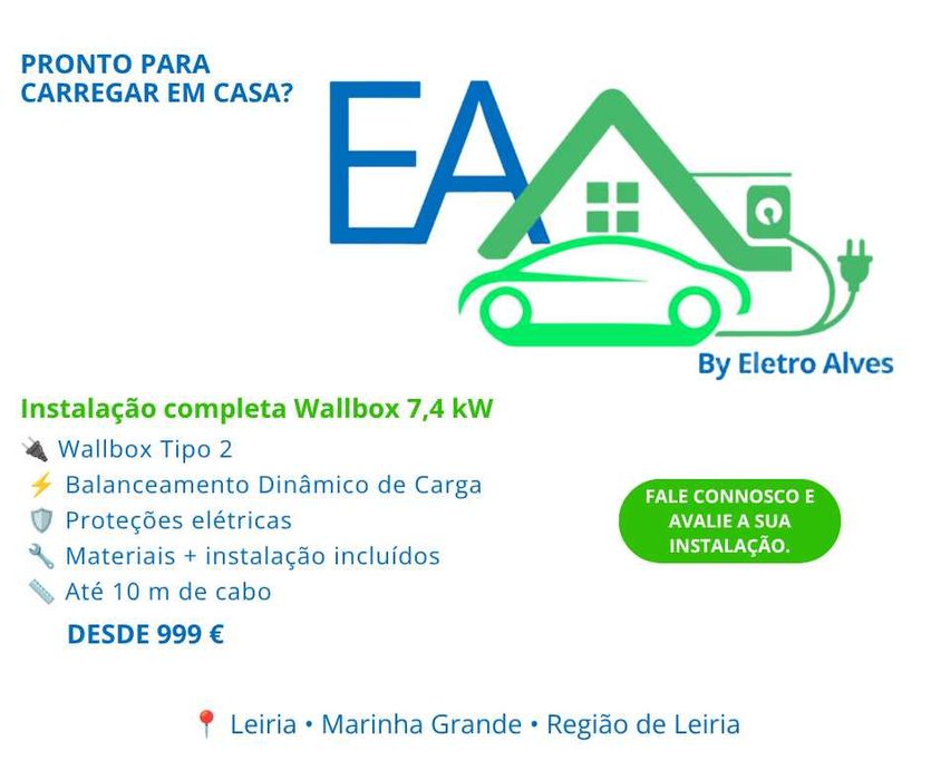Wallbox 7,4 kW – Instalação Completa + DLB | EA Charge