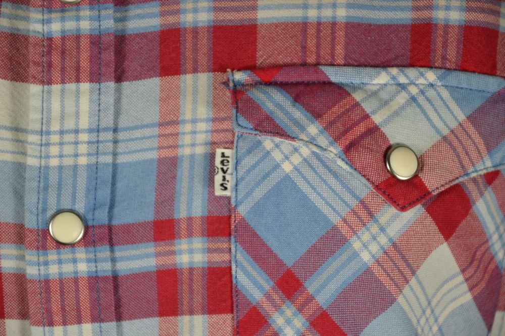 LEVIS Koszula Męska Krótki Rękaw M Bawełna 100% Super Stan Oryginalna